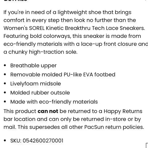 Sorel Kinetic Breakthru Tech Lace Sneakers - Picture 8 of 16